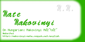 mate makovinyi business card